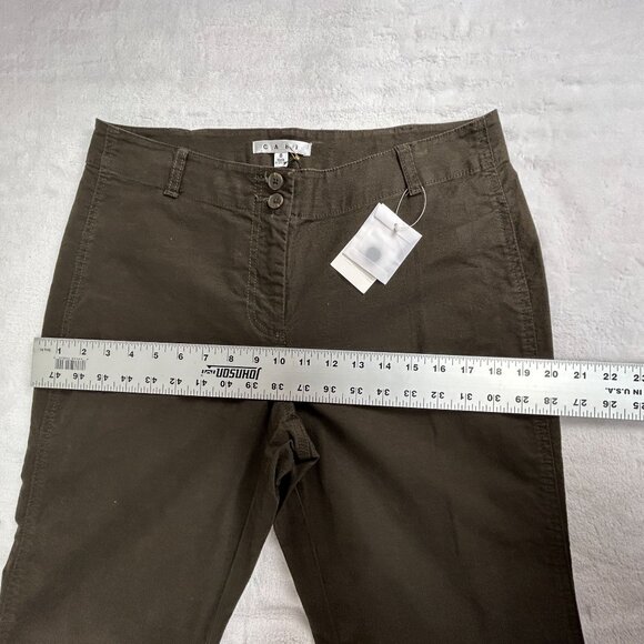 CAbi Womens Stadium Pants Olive Green Zip-Leg Flare Stretch Size 8 Style 184 New - Picture 7 of 15